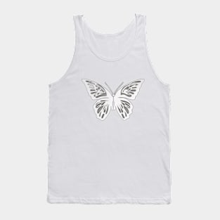 Butterfly Monochromatic Shadow Silhouette Anime Style Collection No. 312 Tank Top